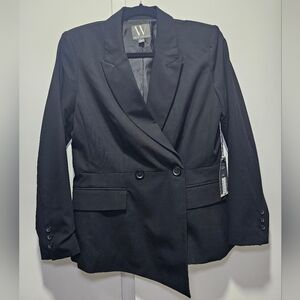 NWT Worthington Womens Asymetrical Black Blazer, 10P